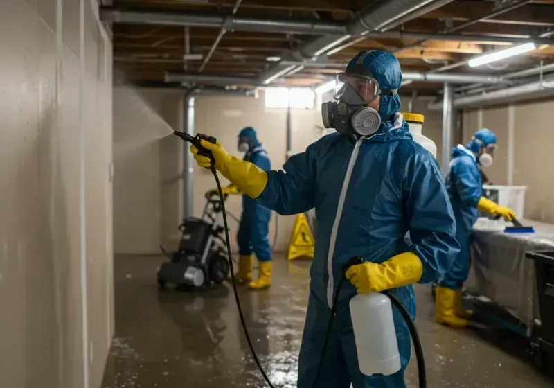 Basement Sanitization and Antimicrobial Treatment process in Mission, SD